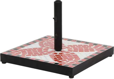 Produktbild von Sonnenschirmständer Terrakotta und Weiß Quadratisch 12 kg