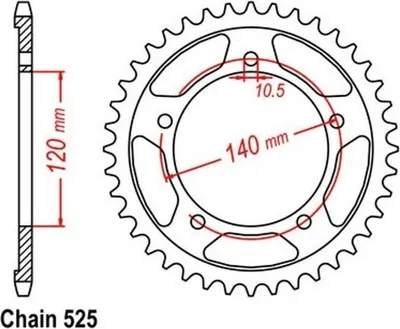 Zdjęcie produktu dla Zębatka 48 Z skok 525 do Kawasaki KLV / Suzuki DL, GSR, GSX-R / Triumph