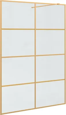 Obrázek produktu pro vidaXL Sprchová zástěna Walk-in zlatá 140 x 195 cm Tvrzené sklo