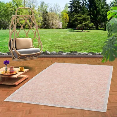 Produktbild von In & Outdoor Teppich Flachgewebe Ottawa Orange Meliert, Größe:120x170 cm