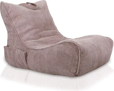 Produktbild von Ecopuf Fuzzy, Sessel Chaise Longue, Sitzsäck Bean Bag 60x80, Puderrosa Sz61, 60x80