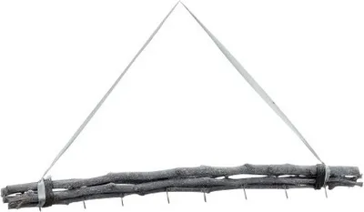 Produktbild von Maulbeeren Bündel in 50 / 80cm, mit 5/8 Haken und Kordel, Farbe:80cm grau | 8 Haken