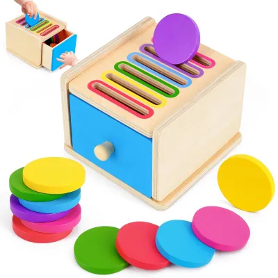 Produktbild von Omgoods – Montessori-Spielzeug – Holz-Farbsortierspiel für Kinder im Alter von 1-3 Jahren