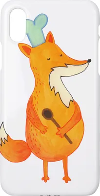 Produktbild von Mr. & Mrs. Panda Iphone 10 Handyhülle Fuchs Koch - Weiß - Geschenk, Hungrig, Bäcker, X, Cover, Hülle, Chefkoch, Handy