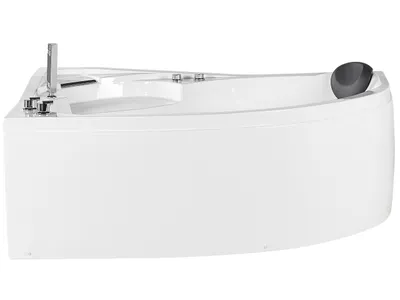 Produktbild von BELIANI Whirpool-Badewanne Weiß Rechts 150 x 100 cm aus Sanitäracryl mit LED-Beleuchtung Massagefunktion Lichttherapie SPA Modernes Design