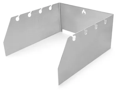 Produktbild von Edelstahl Windschutz und Spießhalter | für alle Rösle Grills - massiv & nicht gesteckt