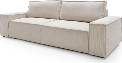 Produktbild von FURNLUX Sofa Fiord Beige Und Schwarz 257cm / Hauptfarbe: Beige / Abmessungen: 257 x 85 x 102 cm