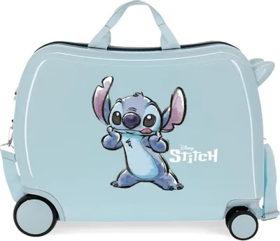 Zdjęcie produktu dla JOUMMABAGS Walizka dziecięca na kółkach Lilo and Stitch Face MAXI tworzywo ABS, 50x38x20 cm, pojemność 34 l