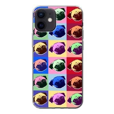 Obrázok produktu pre Kryt mobilného telefónu pre Apple iPhone 12 Vzory - Pes - Mops - Chlapci - Dievčatá - Deti - Deti Silikónové mäkké puzdro