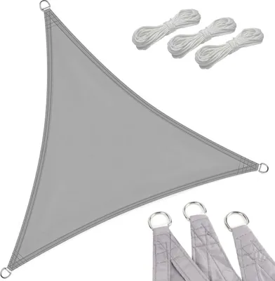 Produktbild von Sonnensegel Dreieck 3x3 m Wasserdicht Grau UV Schutz Garten Balkon Terrasse Sonnenschutz Segel Outdoor