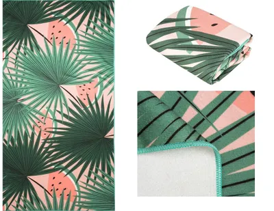 Zdjęcie produktu dla Duży Ręcznik Szybkoschnący Z Mikrofibry Plażowy Kąpielowy 80X160 Tropical