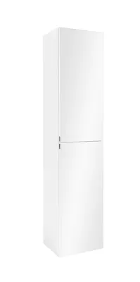 Produktbild von Seitenschrank FLORIDA Weiß 40x180x35 cm mit 2 Spiegeltüren, Dämpfung und 4 Einlegeböden