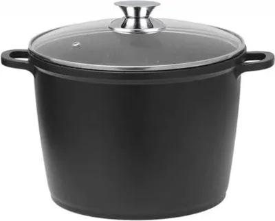 Produktbild von Suppentopf 10 Liter - Suppentopf Induktion - Suppentopf 10 Liter für Induktion - Suppentopf - Suppentöpfe - 32 cm - Schwarz