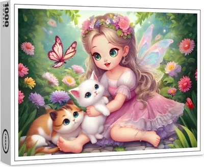 Produktbild von raxxa Premium-Puzzle "Kätzchenfee", 1000 Teile