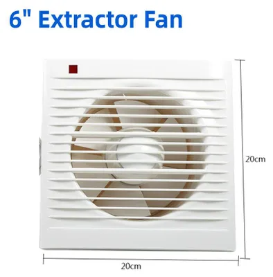 Zdjęcie produktu dla Wentylator wyciągowy do łazienki, toalety, kuchni, okna, ściany domu, 220 V, 15,2 cm