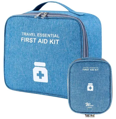 Produktbild von Medikamententasche 2 Stück, Notfalltasche, Himmelblau, Wasserdicht