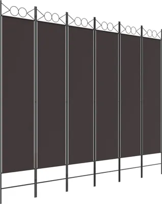 Obrázek produktu pro vidaXL 6 ks Paraván hnědý 200x200 cm Látka