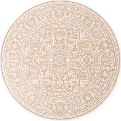 Image de Tapis réversible d'intérieur et d'extérieur Hanse Home Duet, rond, en jute Kona, blanc