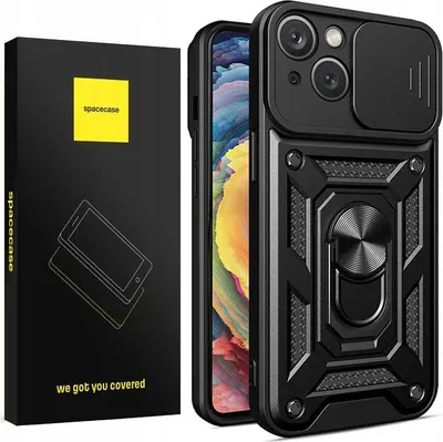 Image de SPACECASE Étui blindé Camring pour iPhone 15 Noir