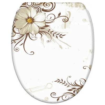 Produktbild von SANILO® WC-Sitz mit Absenkautomatik und Schnellverschluss Flower, Toilettendeckel direkt vom Hersteller, Klodeckel, Klobrille, WC Deckel