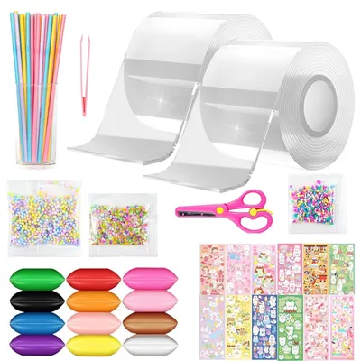 Productafbeelding van Nano Tape Bubbelset - DIY knutselset met 41 onderdelen, inclusief pomp