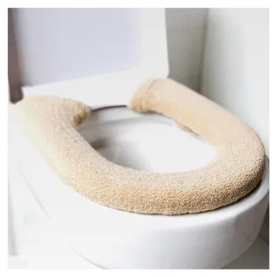 Produktbild von WC-Sitzbezug mit dickem Kissen, antibakteriell, warm, universal, beige