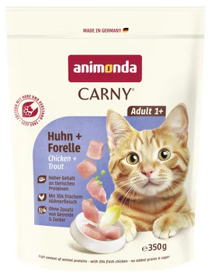 Produktbild von animonda Carny Katzen Trockenfutter mit Huhn + Forelle (1 x 350g), Getreide und