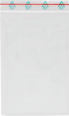 Produktbild von Druckverschlussbeutel 150 x 1 Stück0 mm, transparent, Druckverschluss,
