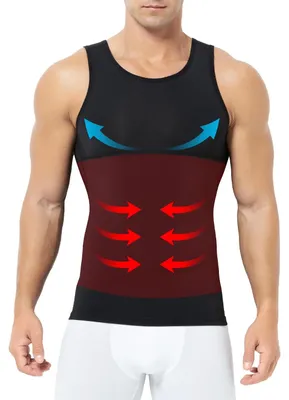 Obrázok produktu pre Tielko na formovanie postavy – kompresné, s kontrolou brucha – čierna, veľkosť M~3XL
