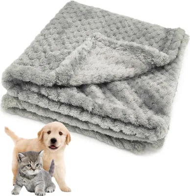 Produktbild von Zarte waschbare Hundedecken für kleine Hunde und Katzen - Fleece Haustierdecke 70 x 50 cm
