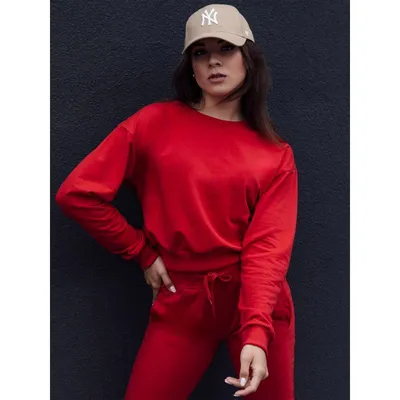 Immagine prodotto di Felpa da donna CASUALVIBE rosso L