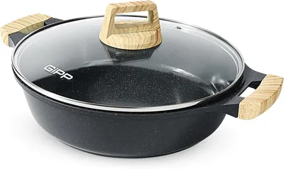 Produktbild von Schmortopf mit Deckel 28 cm, Aluguss, Keramik-Antihaftbeschichtung, 7.5 cm, zum Kochen