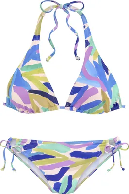 Produktbild von s.Oliver Triangel-Bikini blau-grün Größe 32 Cup A/B