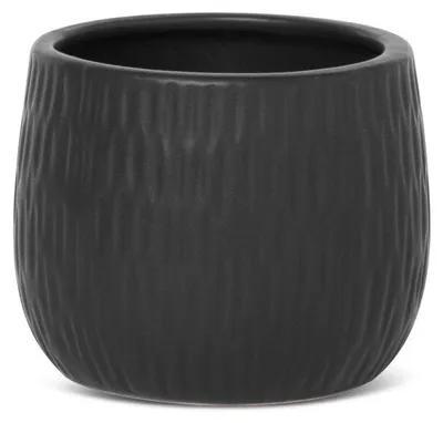 Immagine prodotto di Vaso decorativo nero 12x12x10 cm in argilla Vetroceramica