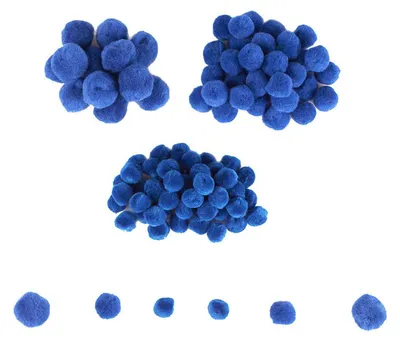 Immagine prodotto di Colorations - Mini pompons blu, 100 pz.