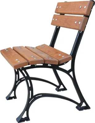 Produktbild von Casa Padrino Jugendstil Gartenstuhl Braun / Schwarz 48 x 48 x H. 75 cm - Luxus Gartenmöbel