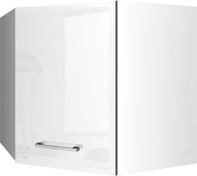 Produktbild von Eck-Küchen-Hängeschrank 60x60 MARANELLO-03 Weiß Hochglanz Breite 60 cm