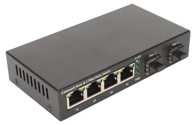 Image de Commutateur fibre optique SFP à 6 ports 10/100/1000 M, auto-adaptatif, avec voyants LED, pour réseau de bureau, alimentation 100–240 V, prise européenne