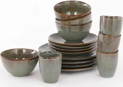 Image de Mica Decorations Vaisselle Tabo - 31x27x32 cm - Céramique - Vert