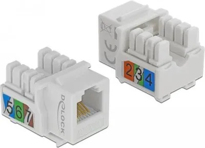 Produktbild von DeLOCK 86498, Flach, Weiß, RJ-12, LSA, Weiblich, 24/26
