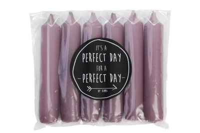 Produktbild von Rustik Lys - Geschenkset Tafelkerzen 'Rustik Lys' (Mauve, 6er Set)