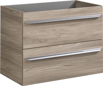 Produktbild von FACKELMANN Waschtischunterschrank LUXOR / Badschrank mit Soft-Close / Maße (B x H x T): ca. 79,5 x 60,5 x 45 cm / Schrank fürs Badezimmer mit 2 Schubladen / Korpus: Braun hell / Front: Braun hell