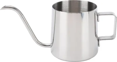 Obrázek produktu pro Přelévací konvice Gooseneck Spout Coffee Tea Pot Camping Coffee Pot for Travel Outdoor 304 Nerezová ocel Pohodlné uchopení 350ML