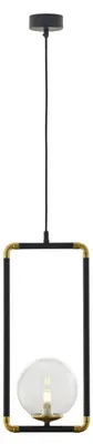 Immagine prodotto di Lampada a sospensione ZAFRA nero-oro 1xG9x8W in metallo, dimensioni: 120x4x4 cm, IP20, Jupiter
