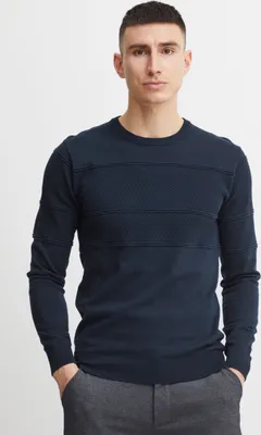 Produktbild von 11 Project PRYannis Herren Strickpullover Feinstrick Pullover mit Rundhalsausschnitt O-Neck