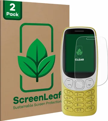 Produktbild von 2x ScreenLeaf Schutzfolie für Nokia 3210 nachhaltiger Displayschutz Display Schutz Folie Klar Transparent