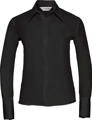 Produktbild von Russell Collection Bluse, Langarm, bügelfrei BC1034 (2XL) (Schwarz)