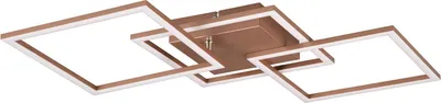 A modern ceiling light fixture with multiple square frames.