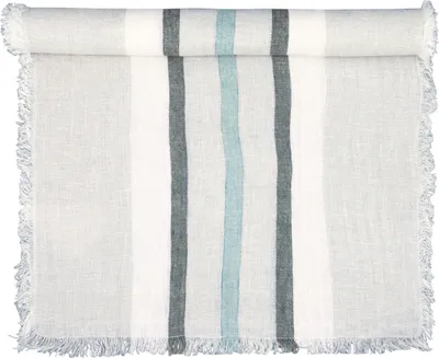 Produktbild von Greengate Mannie Leinen Tischläufer dusty green 140x45cm