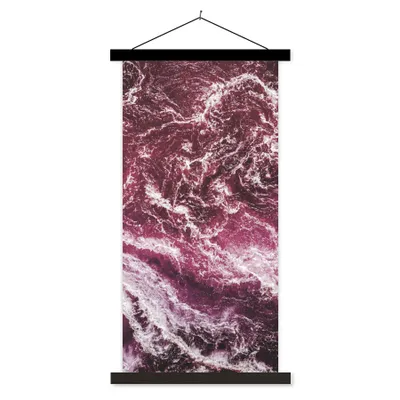 Produktbild von MuchoWow® Textilposter Marmor - Naturstein - Mineralien 60x120 cm mit schwarzem Rahmen - Magnete